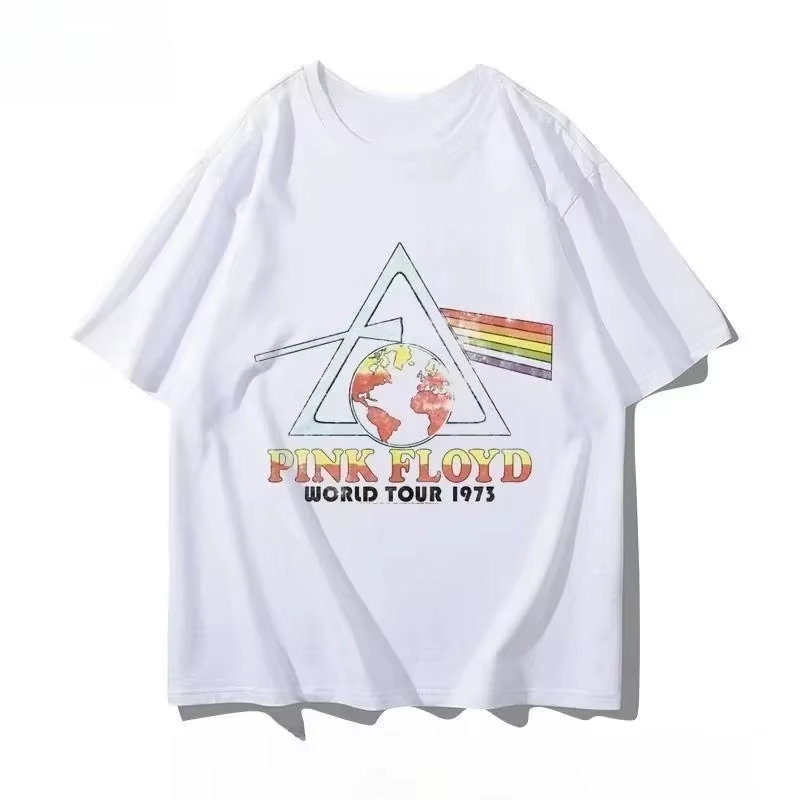 Men'S Fashion Pink Shirt - Pink Floyd Graphic Print T-Shirt, British