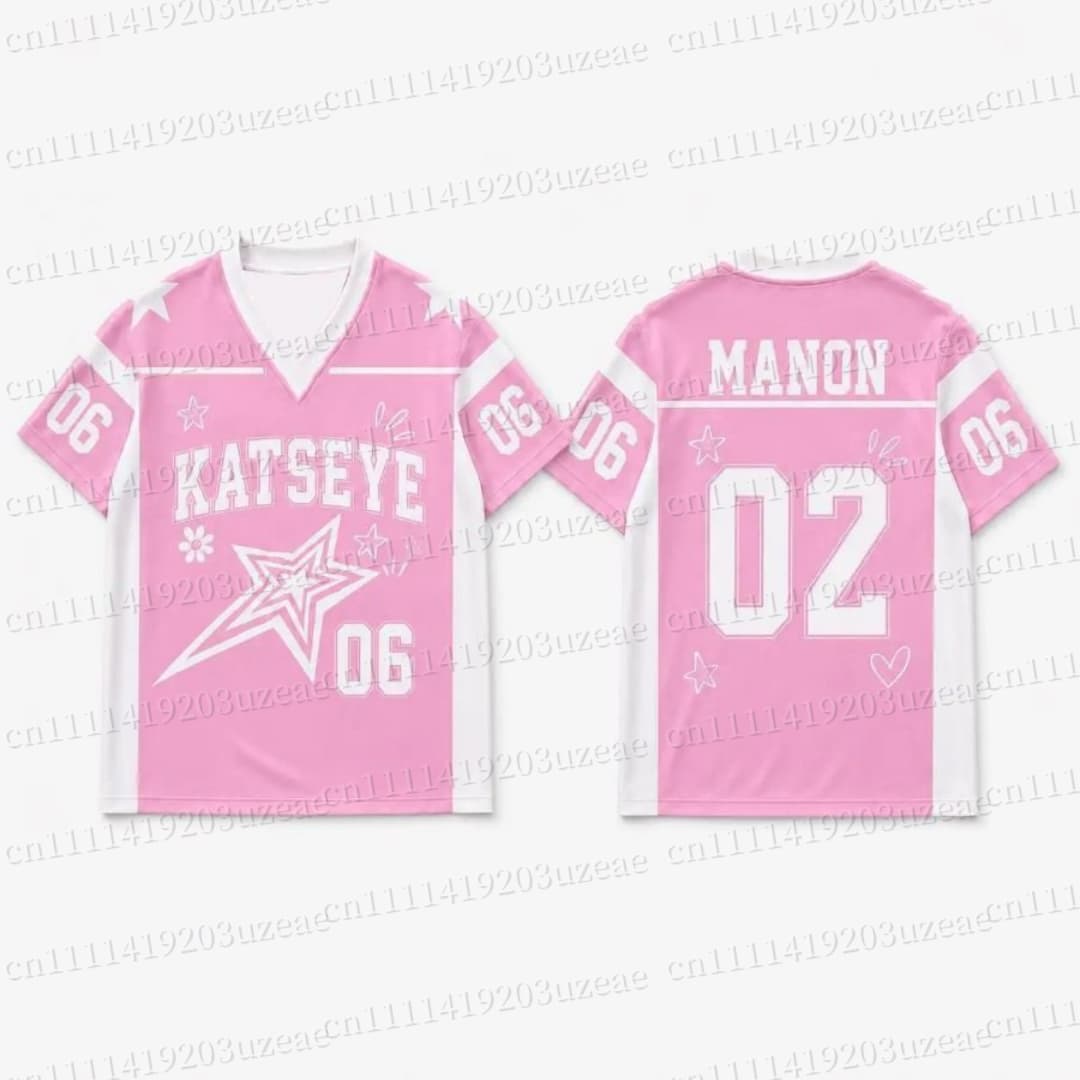 Men'S Fashion Pink Shirt - KATSEYE Pink Star Graphic T Shirt