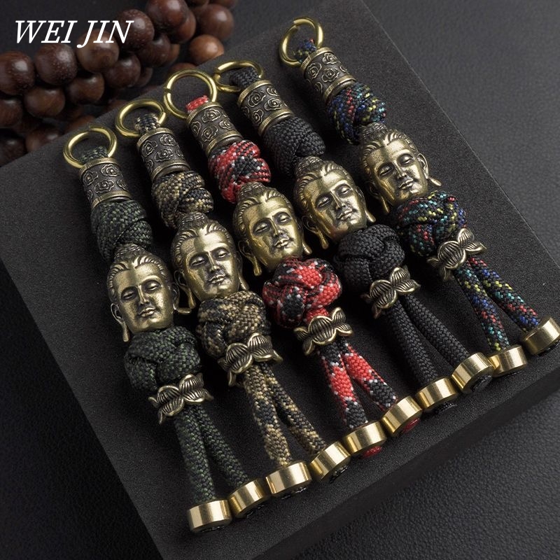 Yellow Men'S Fashion - Handmade Brass Keychains ,Hand knitting Car