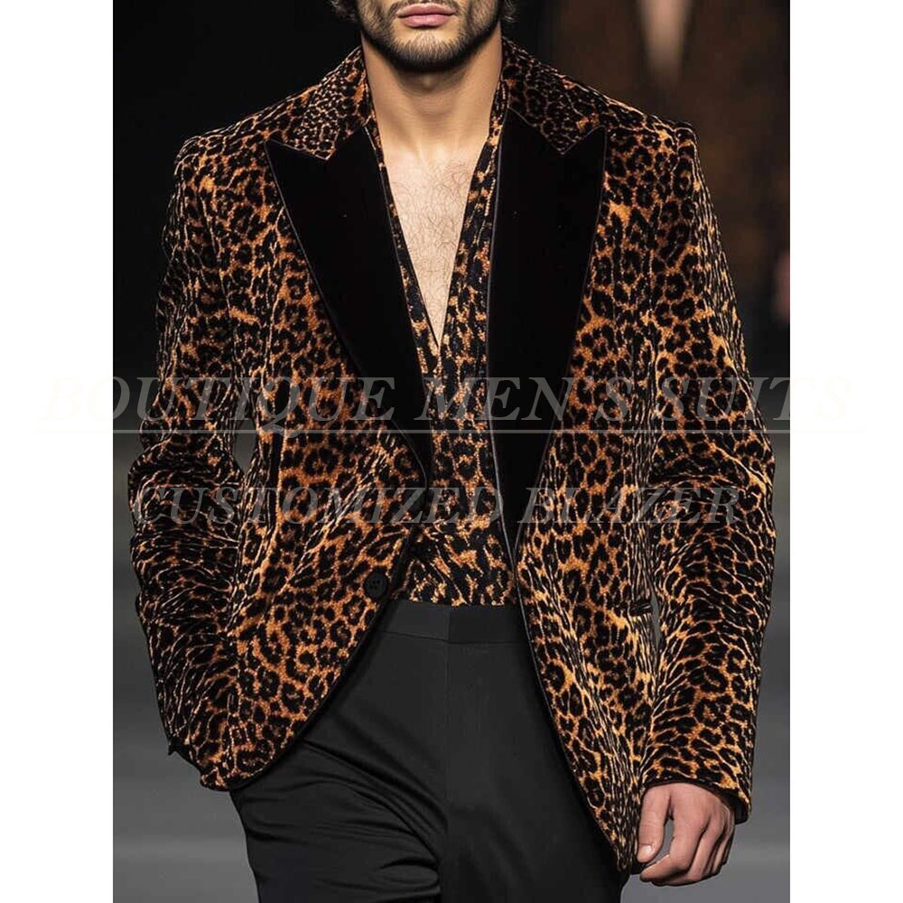 Men'S Fashion Outfits 2026 - Fashion Luxury Men's Suits Blazer Leopard