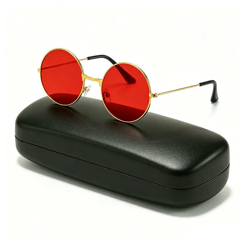 Yellow Men'S Fashion - Classic Vintage Round Frame Sunglasses For