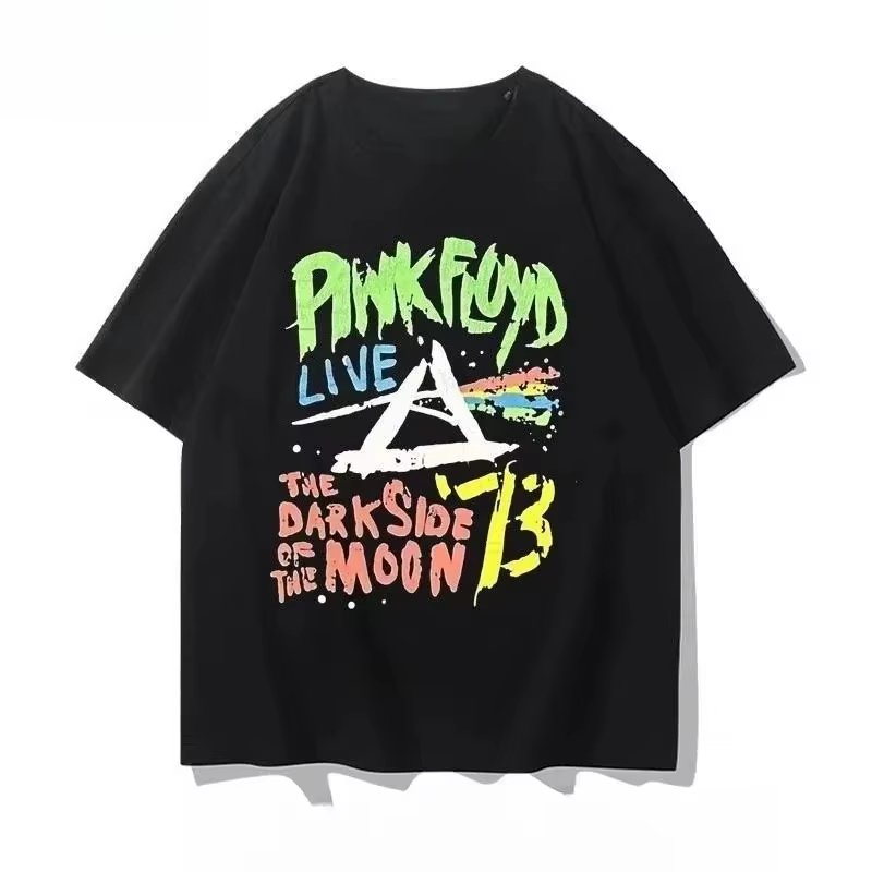 Pink Floyd Graphic Print T-Shi - Men'S Fashion Pink Shirt 评论和价格