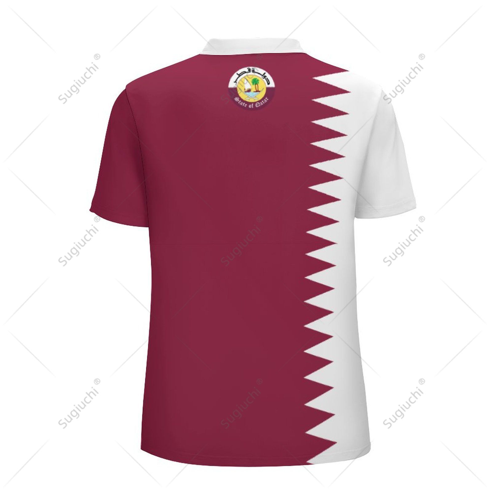Unisex Polo Shirt Qatar Flag 3 - Men'S Fashion Qatar 评论和价格