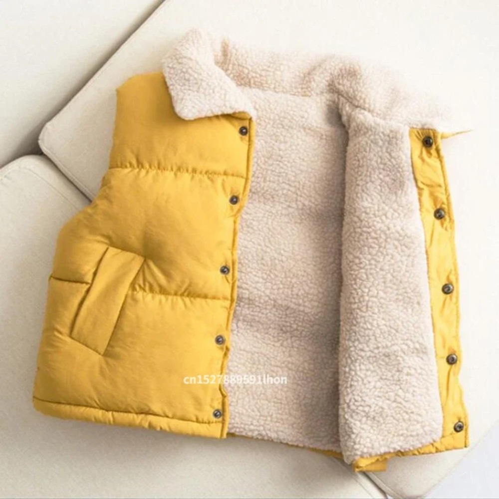 Kids Winter Warm Puffer Vest S - Sherpa Jacket Fleece 评论和价格