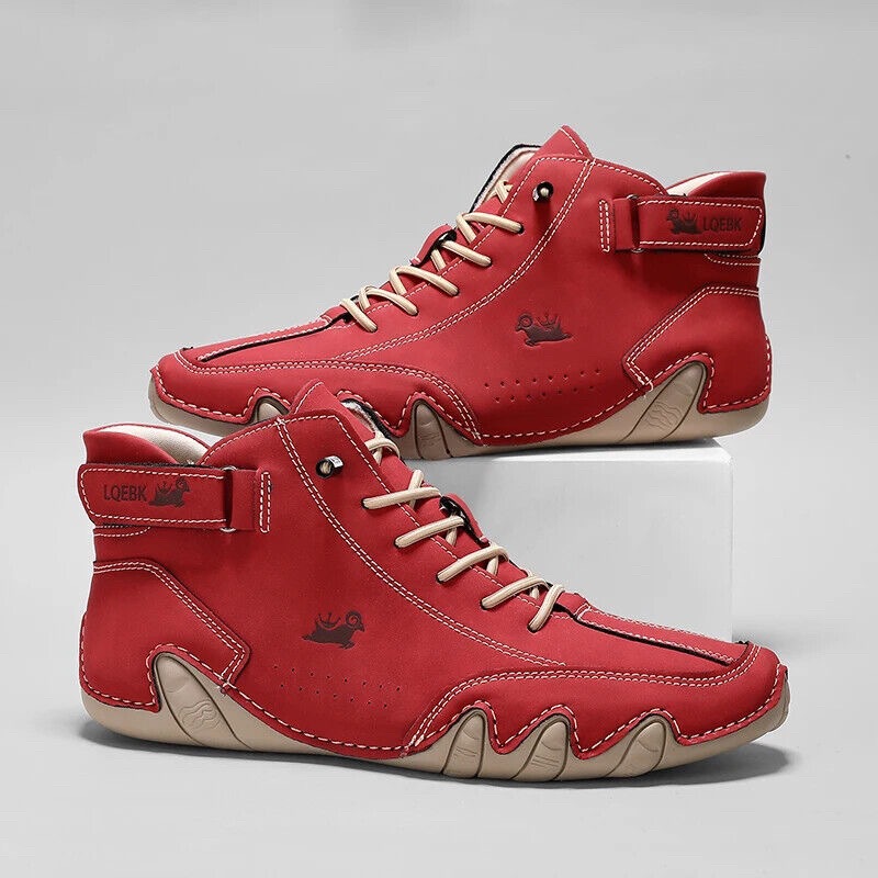 Leather Casual Shoes Sneakers  - Fashion Men'S Boots 评论和价格