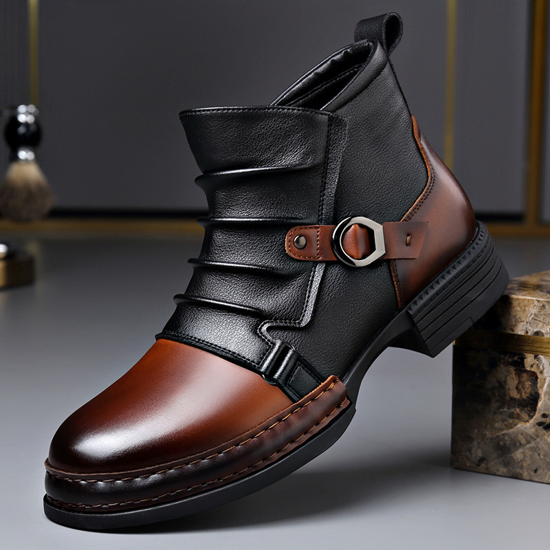 Autumn Winter Retro Ankle Boot - Fashion Men'S Boots 评论和价格