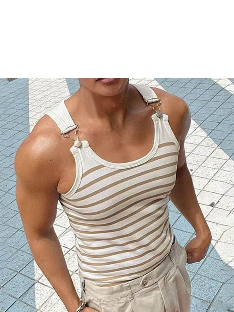 Slim Fit Metal Buttoned Tank T - Men'S Fashion Online 评论和价格