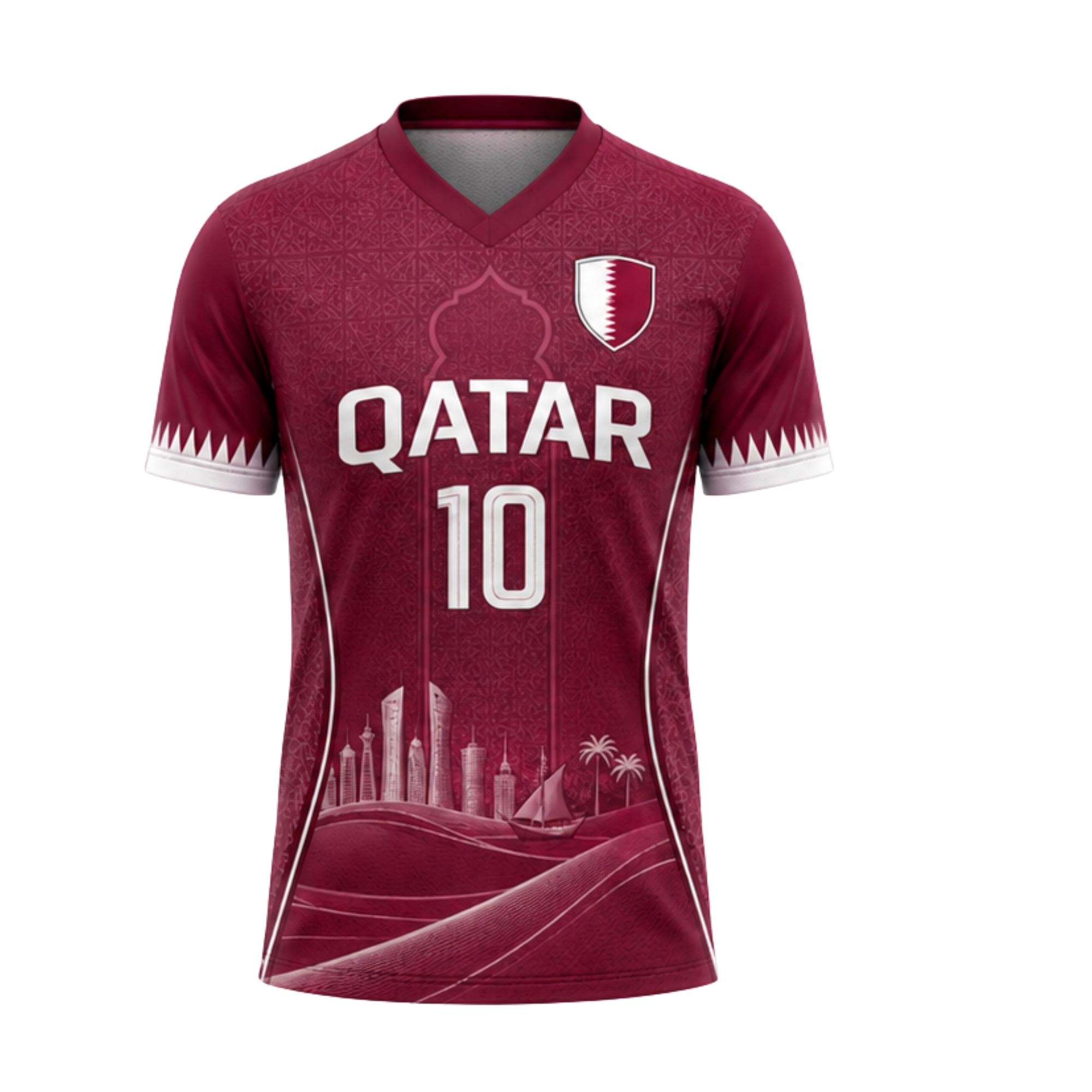 Qatar Jersey Men Women Soccer  - Men'S Fashion Qatar 评论和价格