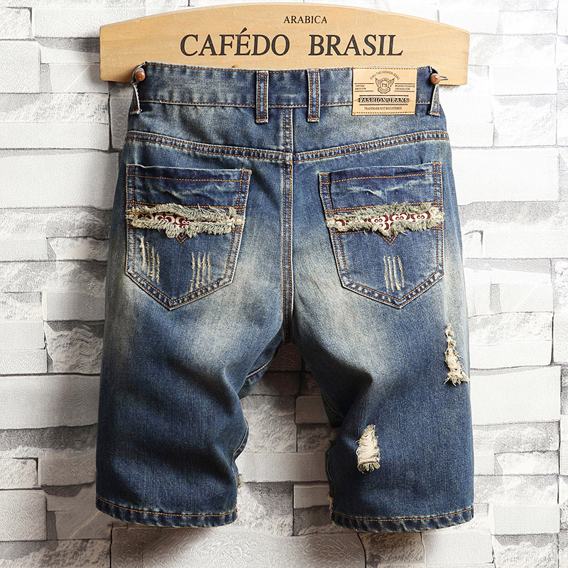 Ripped Hip-hop Denim Shorts Me - Mens Fashion Denim 评论和价格
