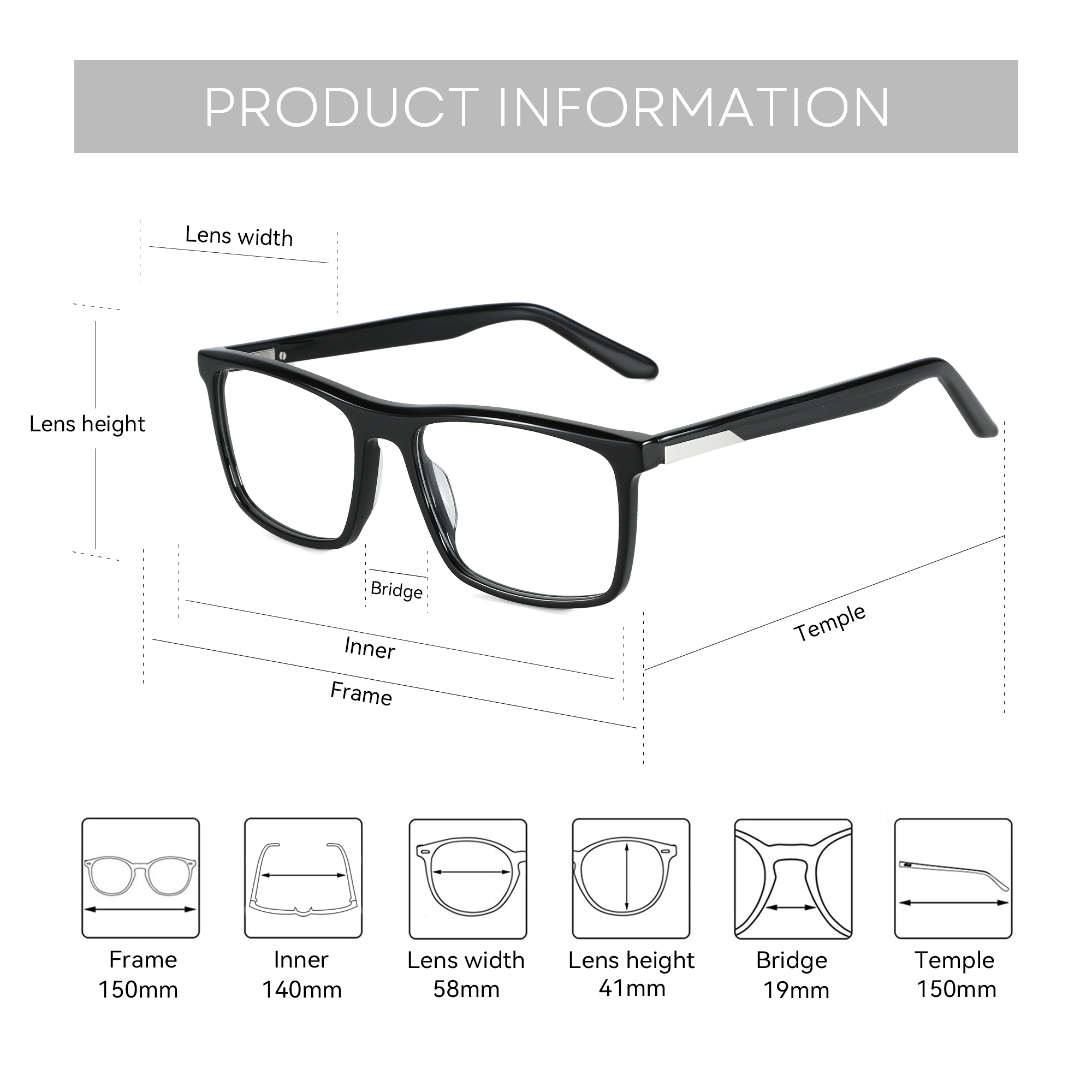ZENOTTIC Trend Acetate Optical - Men'S Fashion Non Prescription Glasses 评论和价格