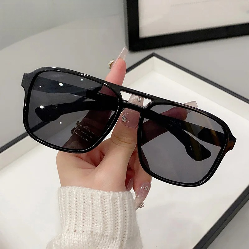 Square Double Bridges Sunglass - Yellow Men'S Fashion 评论和价格
