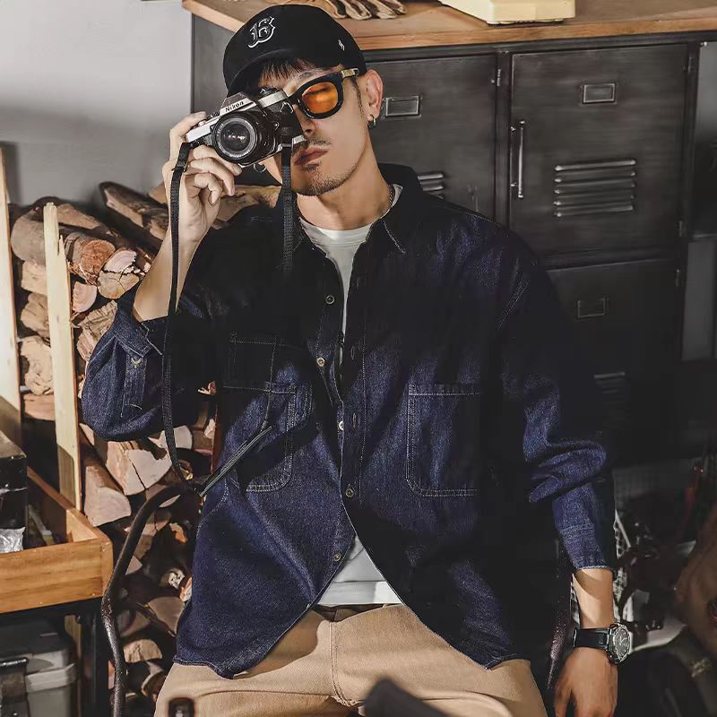 Mens American Retro Denim Jack - Mens Fashion Denim 评论和价格