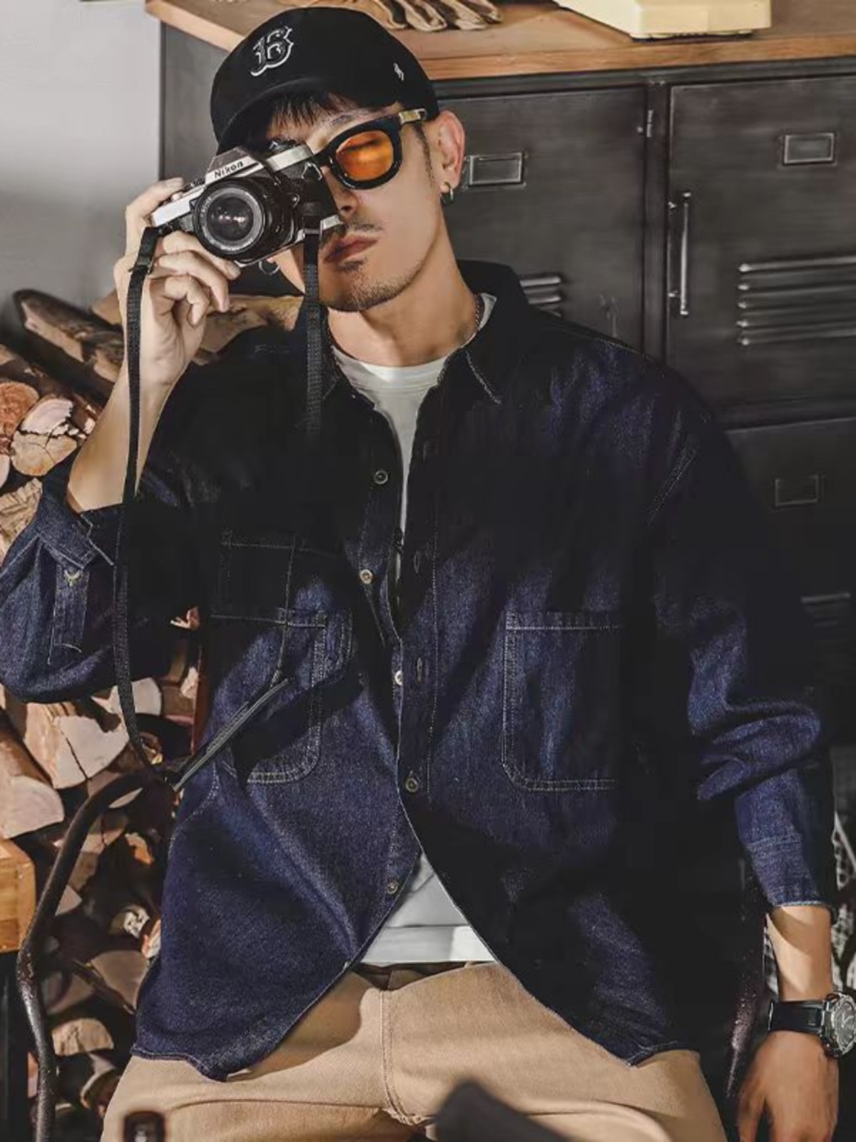 Mens American Retro Denim Jack - Mens Fashion Denim 评论和价格