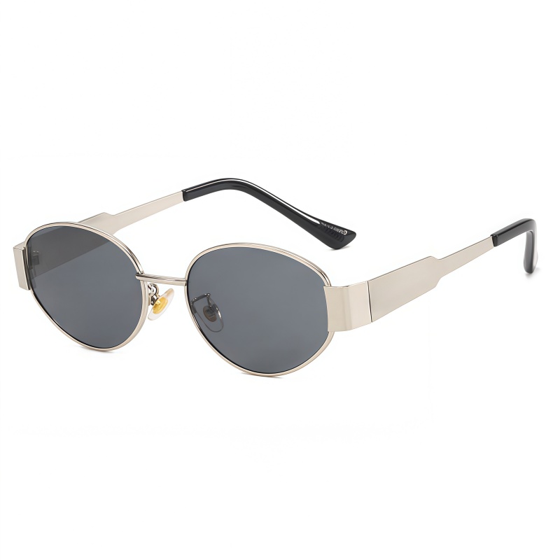 Retro Metal Round Frame Sungla - Men Fashion Photography 评论和价格