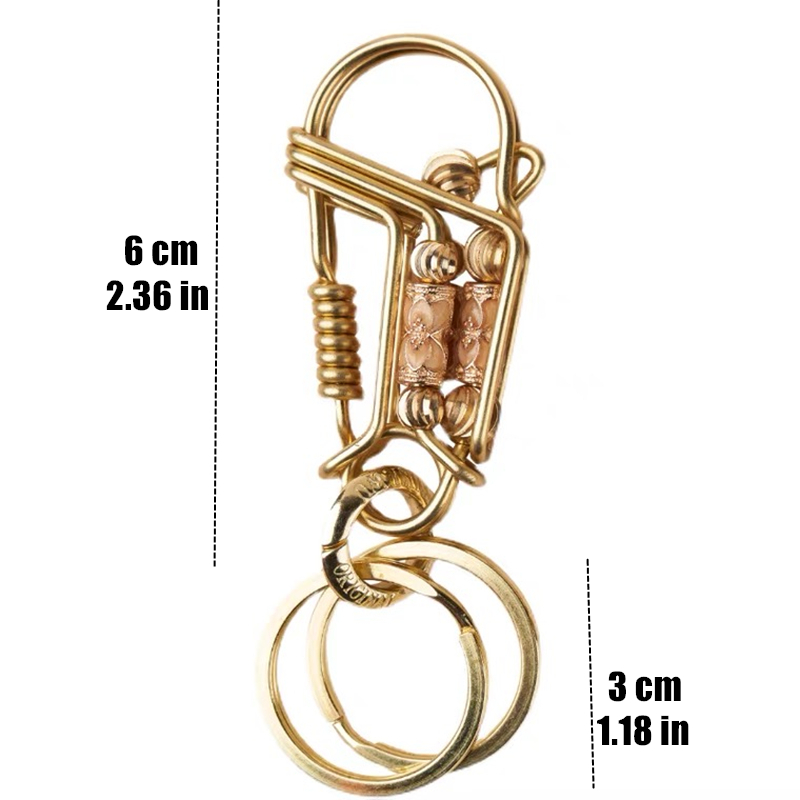 Handmade Brass Keychains 3 Wir - Yellow Men'S Fashion 评论和价格
