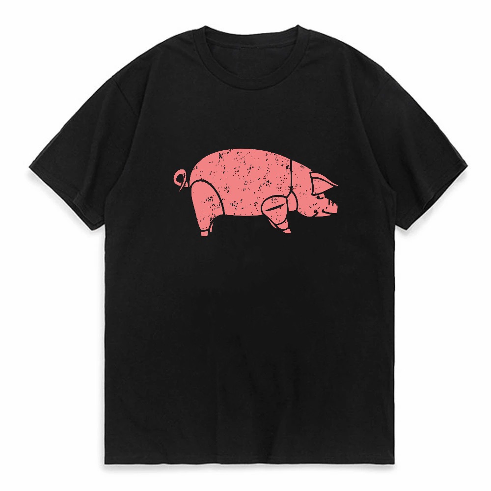 Pig Pink Floyd Animals print G - Men'S Fashion Pink Shirt 评论和价格