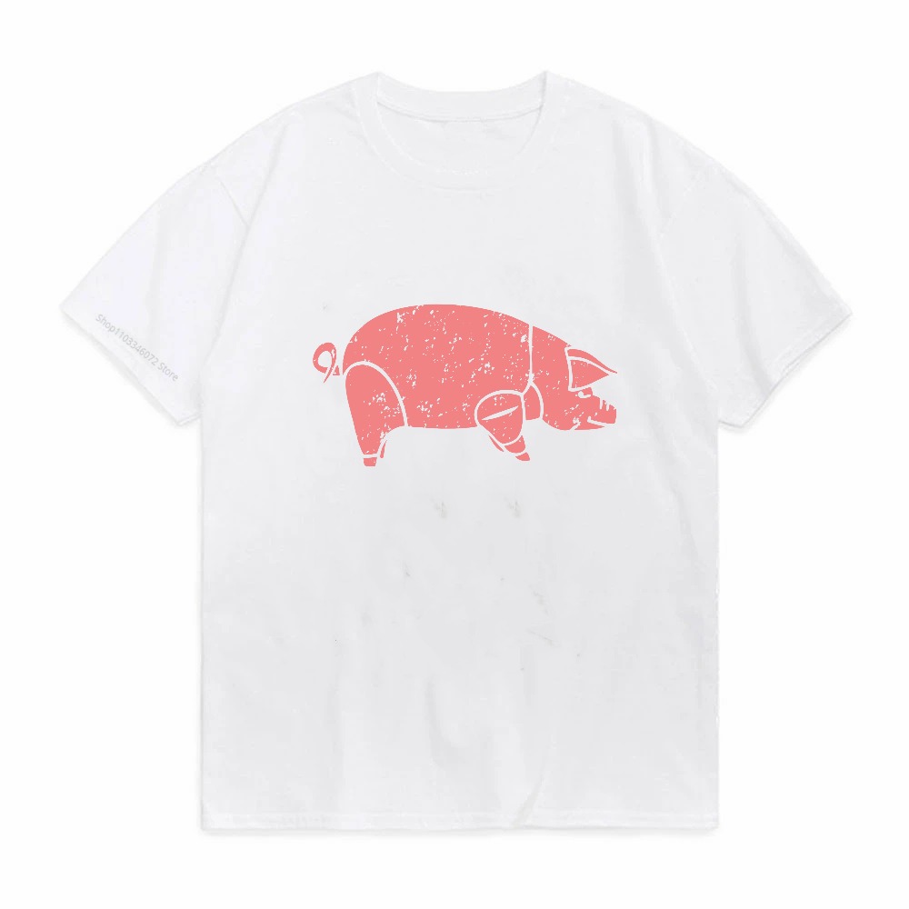Pig Pink Floyd Animals print G - Men'S Fashion Pink Shirt 评论和价格