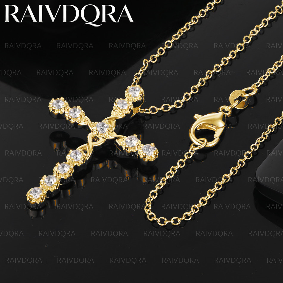 18K Gold Plated Zircons Cross  - Yellow Men'S Fashion 评论和价格