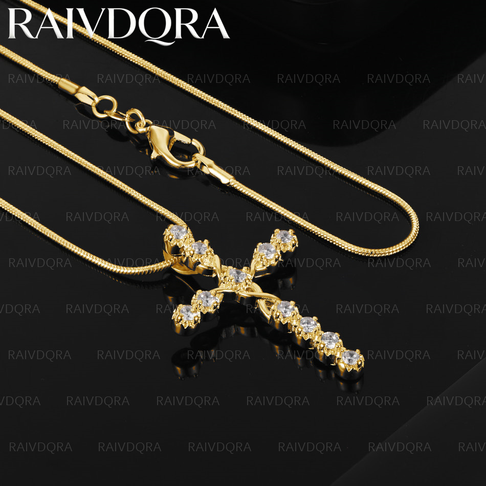 18K Gold Plated Zircons Cross  - Yellow Men'S Fashion 评论和价格