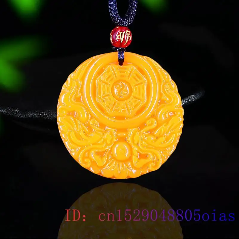 Yellow Jade Dragon Pendant Gif - Yellow Men'S Fashion 评论和价格