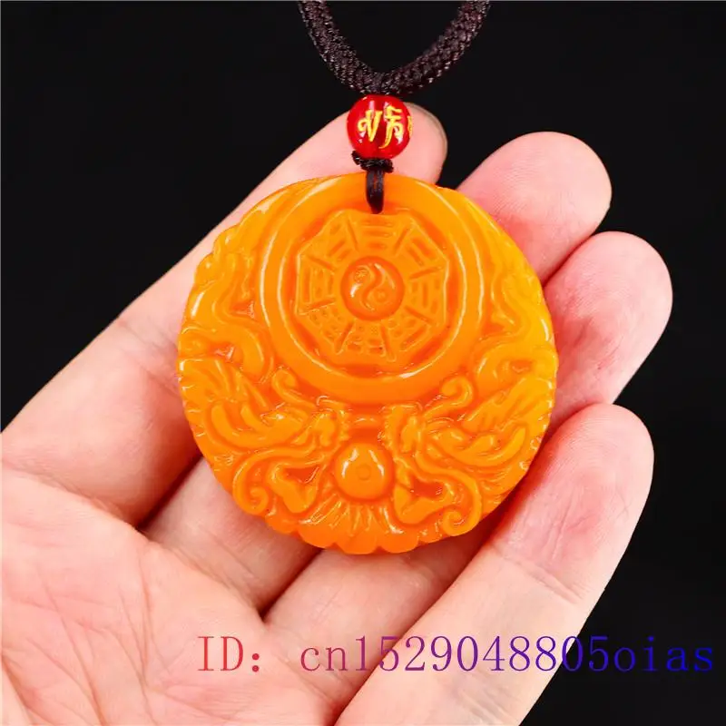 Yellow Jade Dragon Pendant Gif - Yellow Men'S Fashion 评论和价格