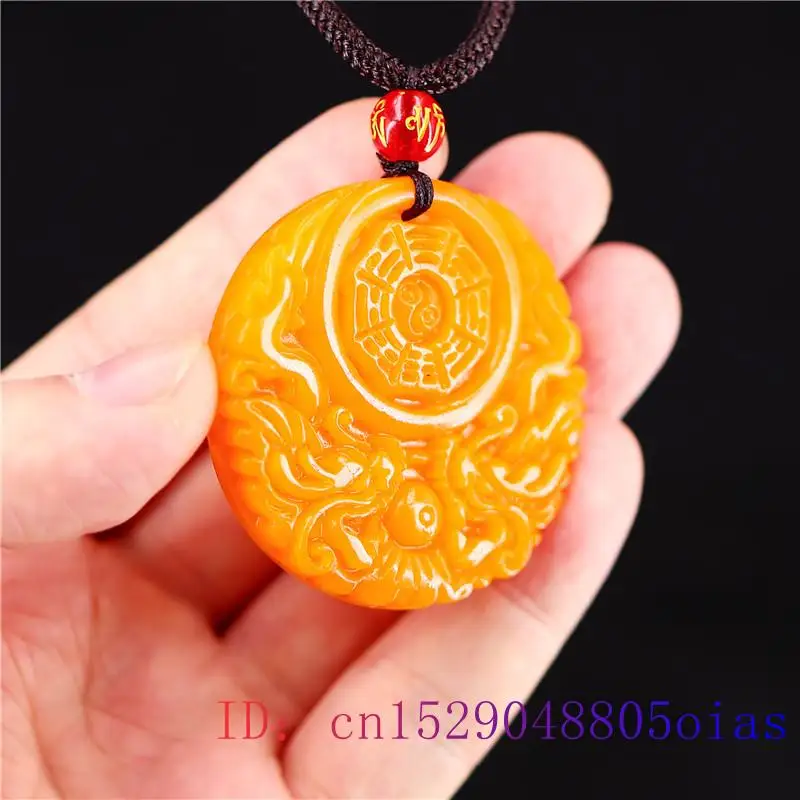 Yellow Jade Dragon Pendant Gif - Yellow Men'S Fashion 评论和价格