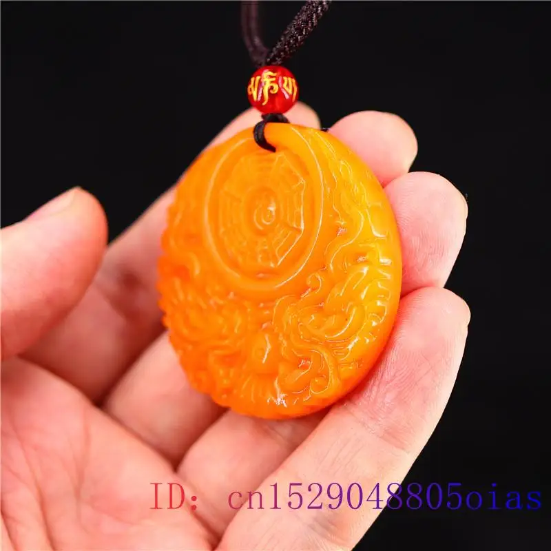 Yellow Jade Dragon Pendant Gif - Yellow Men'S Fashion 评论和价格