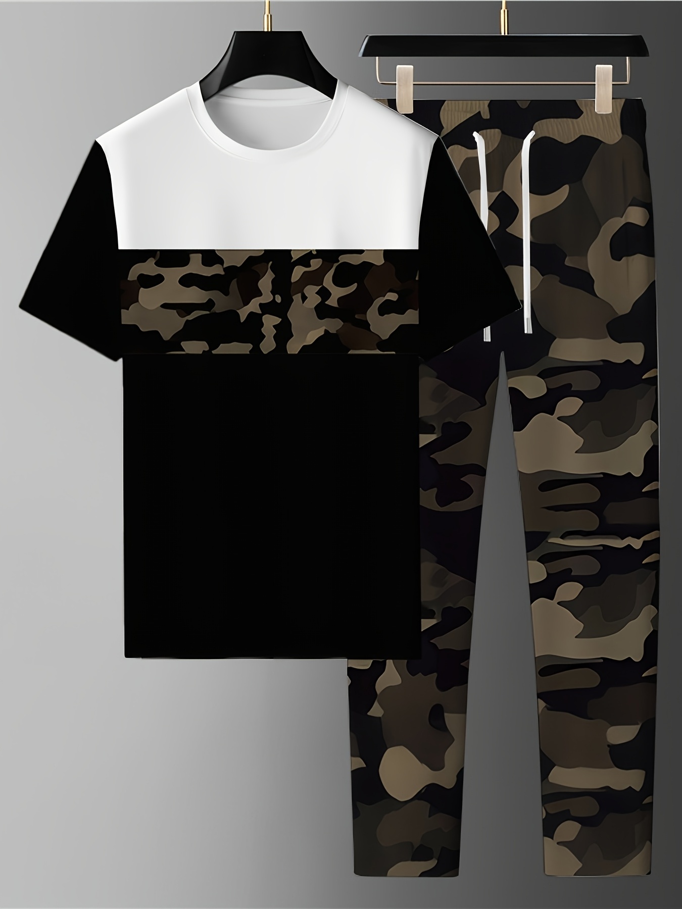 2026 Summer New Men's Short-Sl - Mens Fashion Camo Pants 评论和价格