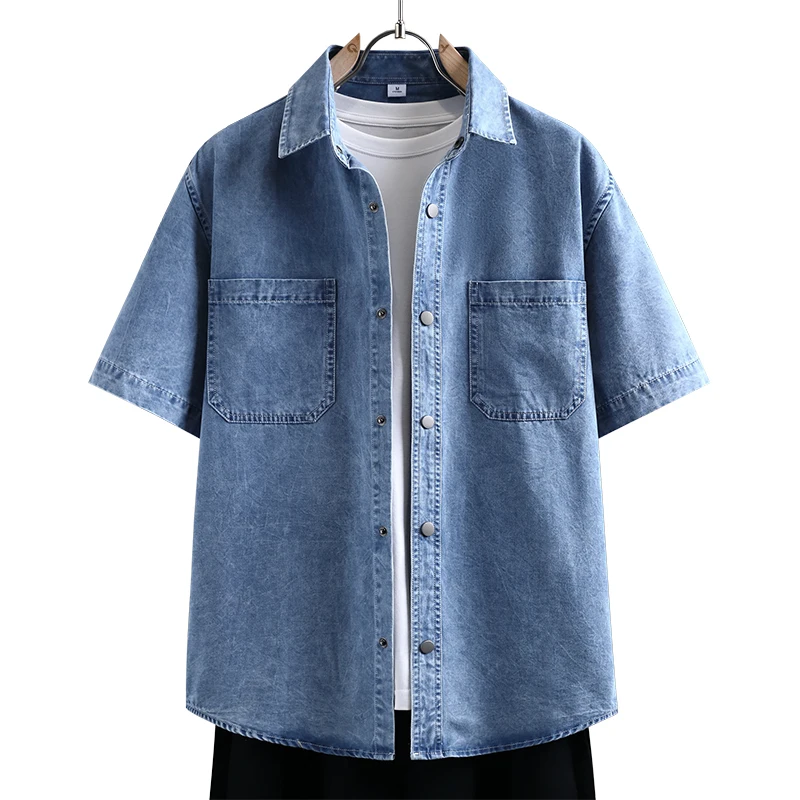 Men's Thin Denim Shirt New Sum - Mens Fashion Denim 评论和价格