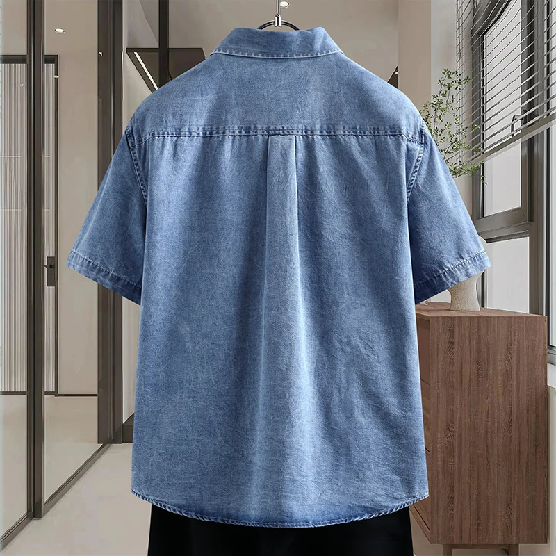 Men's Thin Denim Shirt New Sum - Mens Fashion Denim 评论和价格