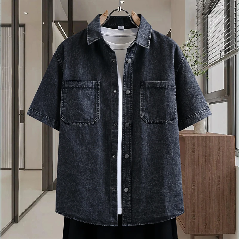 Men's Thin Denim Shirt New Sum - Mens Fashion Denim 评论和价格
