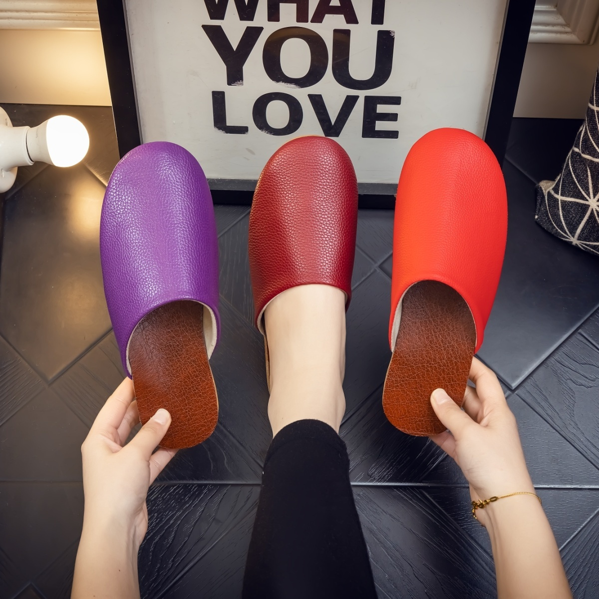 Fashion Black Leather Slippers - Men'S Fashion Houses 评论和价格