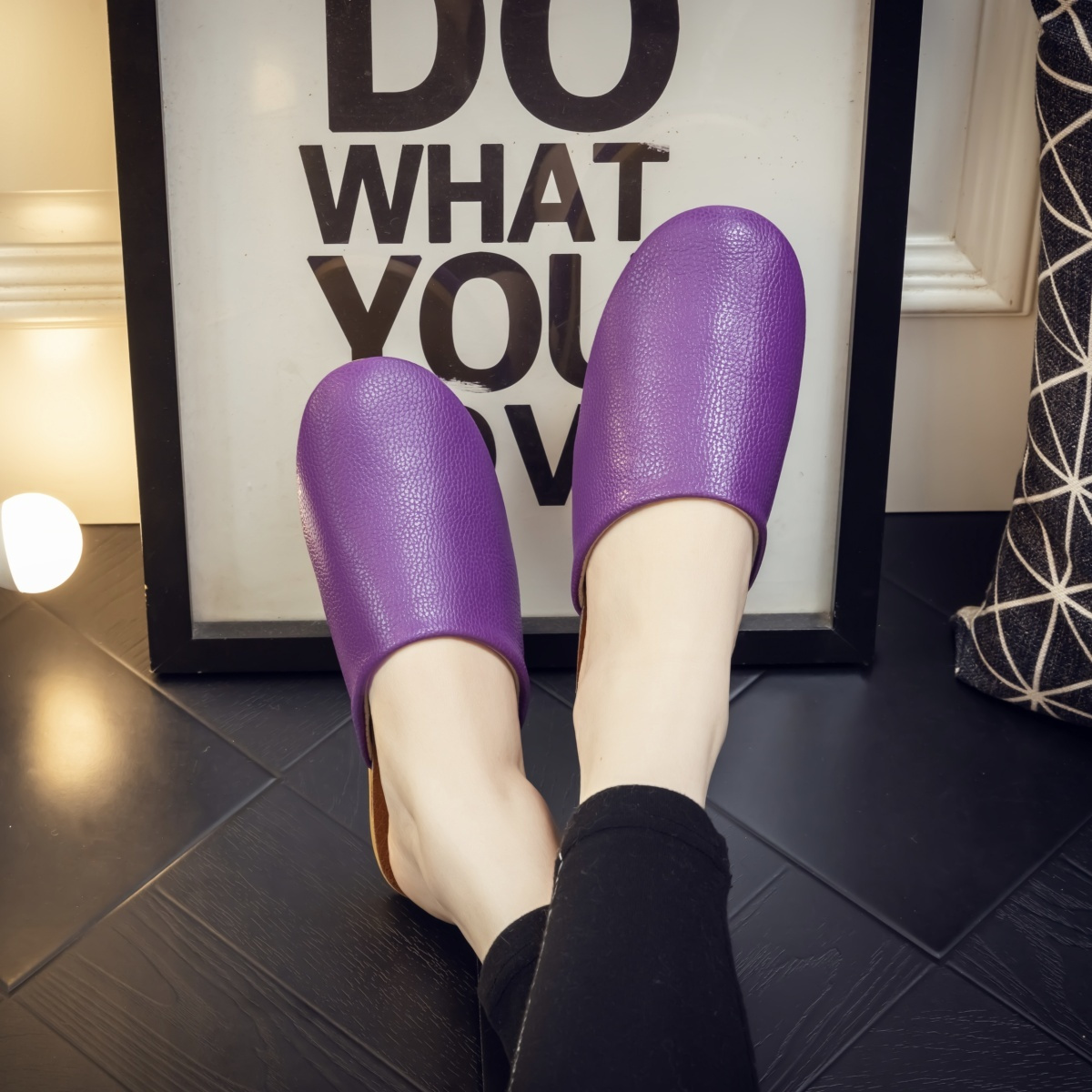 Fashion Black Leather Slippers - Men'S Fashion Houses 评论和价格