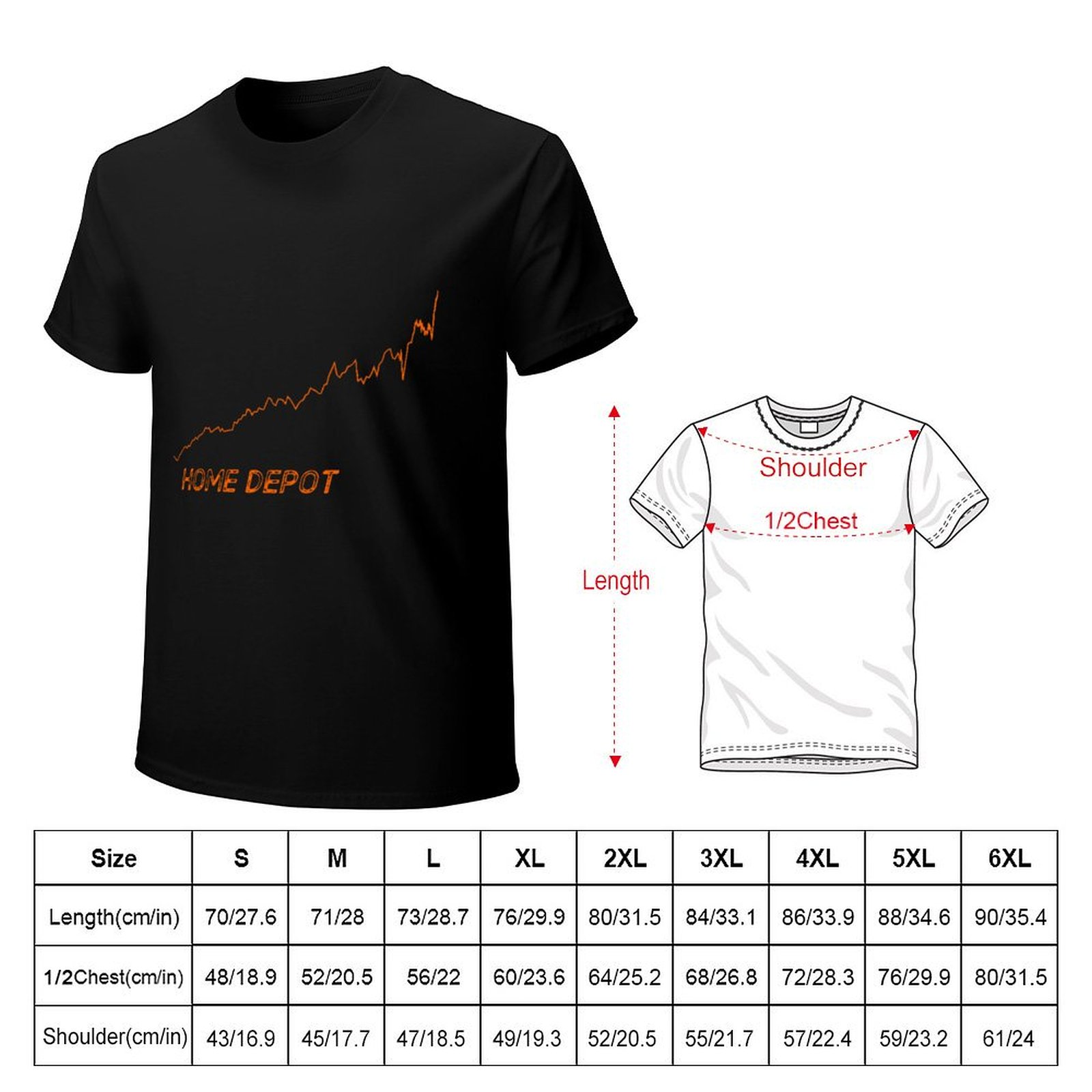 Home Depot Graph T-Shirt Summe - Men'S Fashion Depot 评论和价格