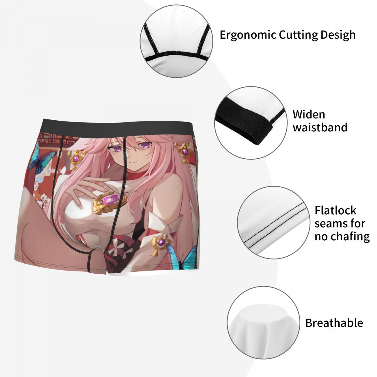 Genshin Impact Yae Miko Boxer  - Men'S Fashion Underwear 评论和价格