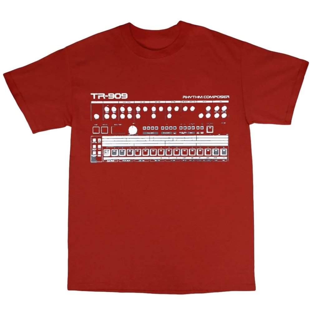 Tr-909 Inspired T-Shirt 100% C - Men'S Fashion Online 评论和价格
