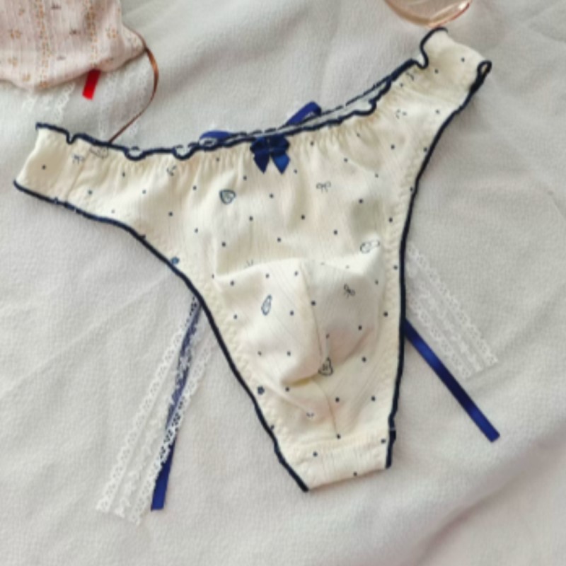 Japanese New Sweet Floral Bow  - Men'S Fashion Underwear 评论和价格