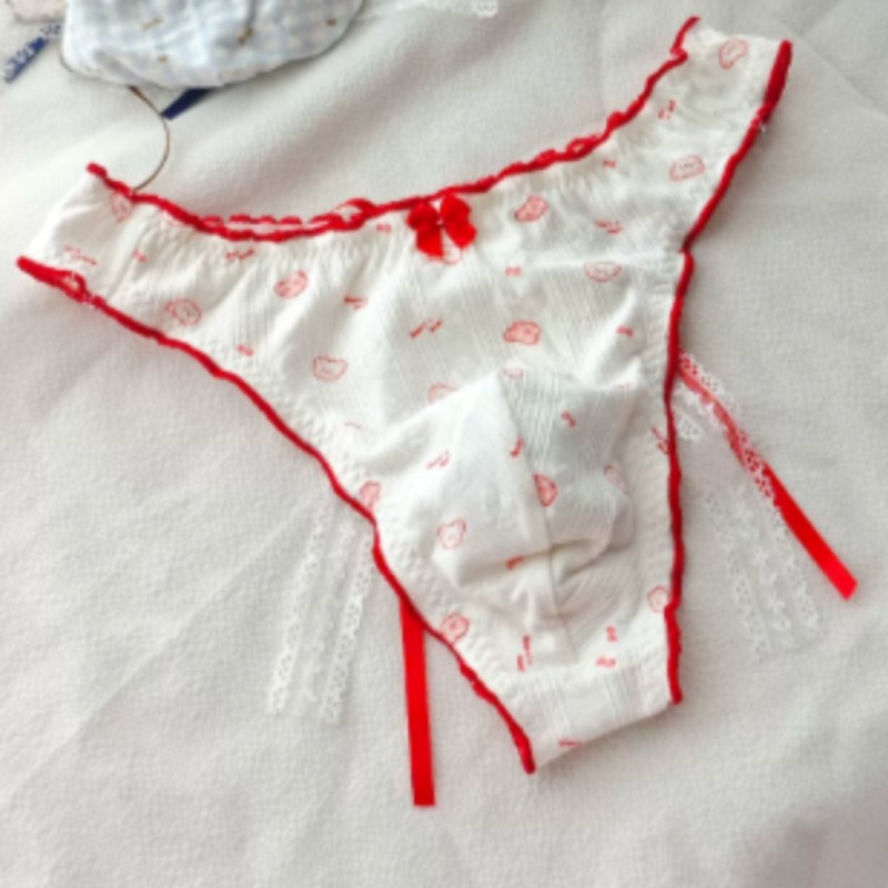 Japanese New Sweet Floral Bow  - Men'S Fashion Underwear 评论和价格