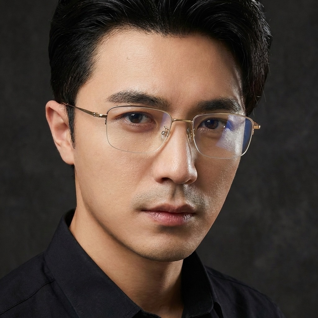 Fashionable Business Pure Tita - Men'S Fashion Non Prescription Glasses 评论和价格