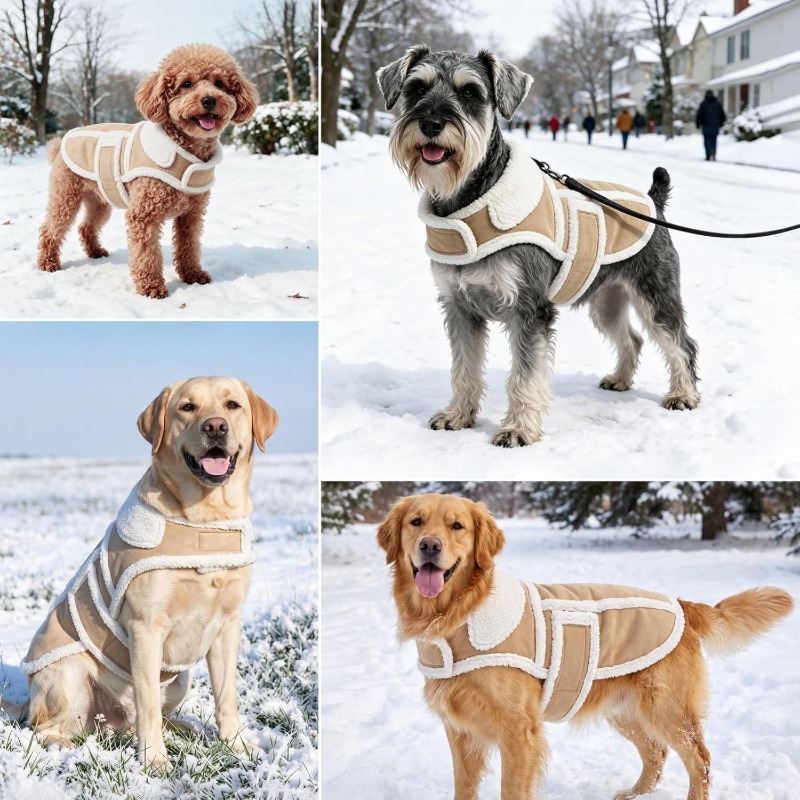 Winter Dog Coat Large Breed Sh - Sherpa Jacket Fleece 评论和价格