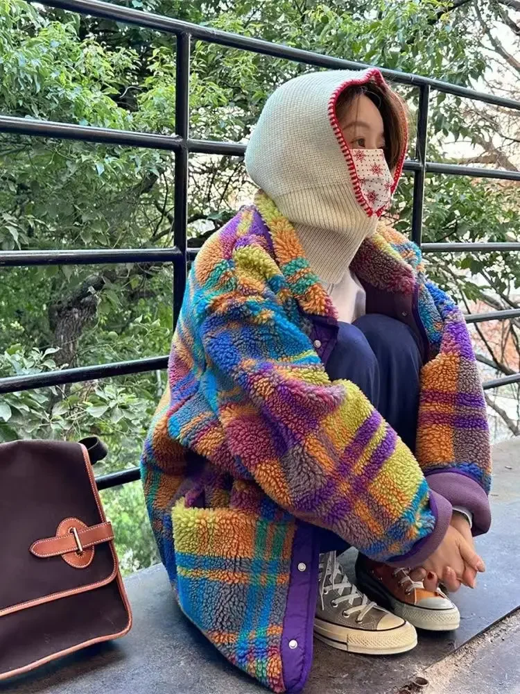 Women Coat Polar Fleece Plaid  - Sherpa Jacket Fleece 评论和价格