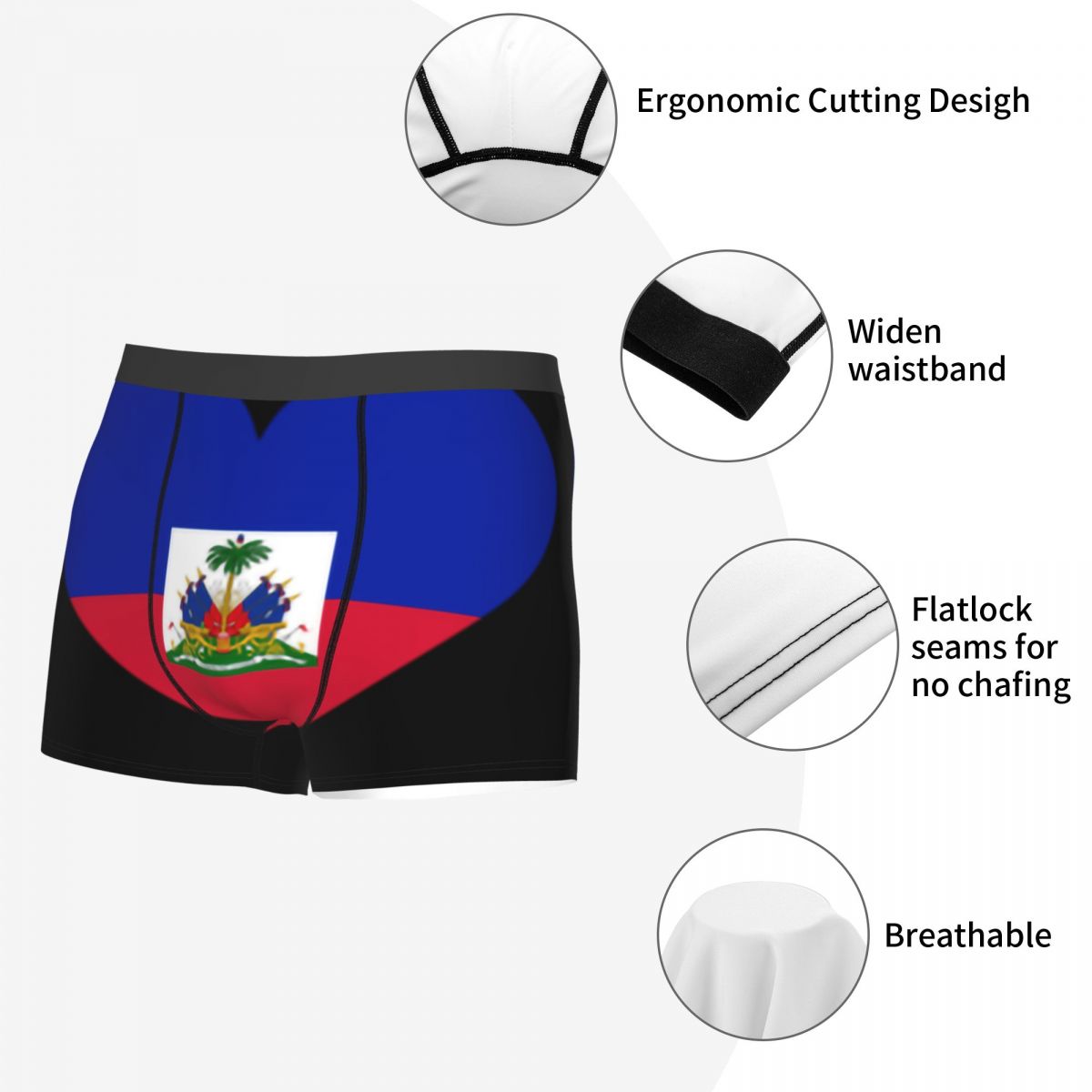 Fashion Flag Of Haiti Boxers S - Men'S Fashion Underwear 评论和价格