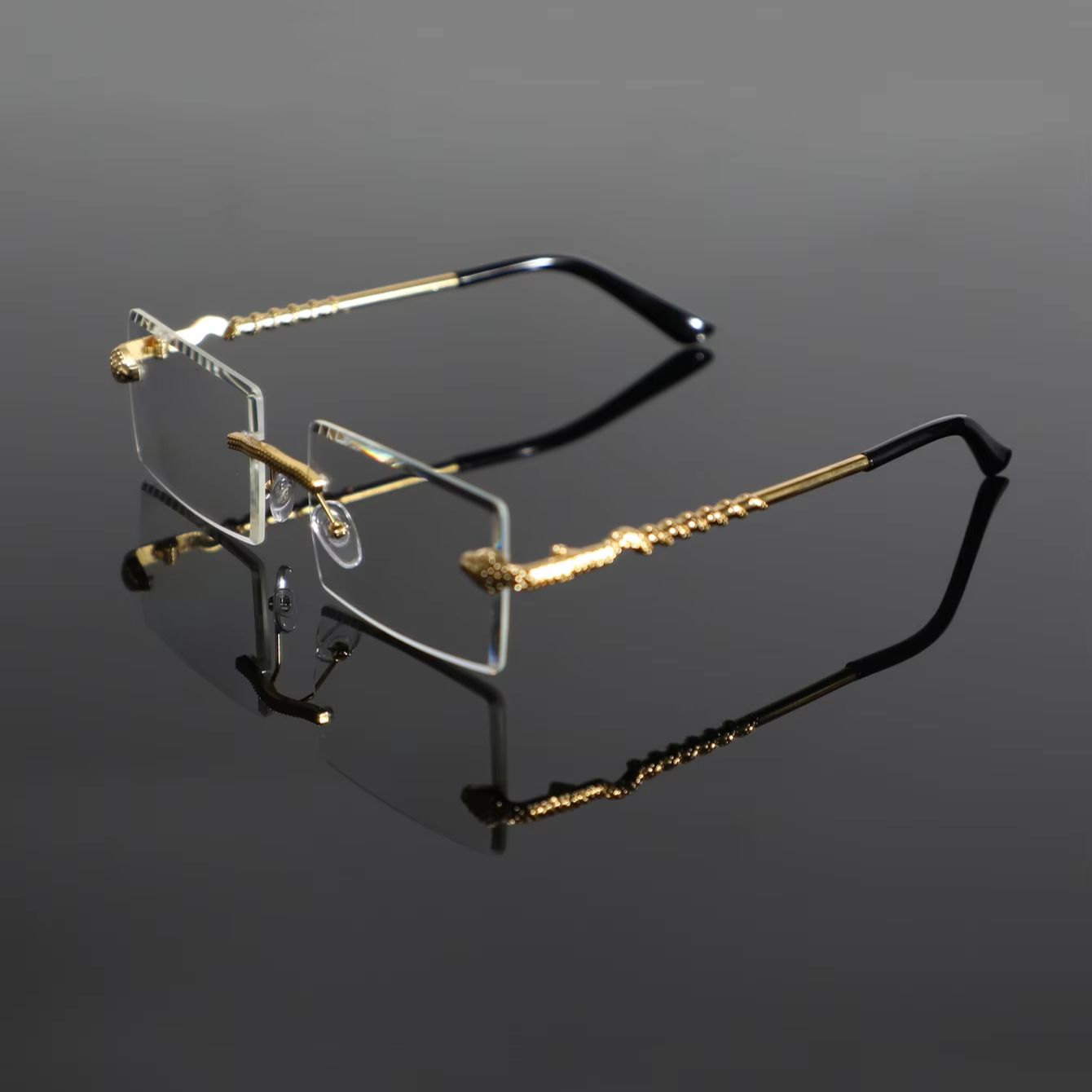 1 Pair of Men's Metal Rectangu - Men'S Fashion Non Prescription Glasses 评论和价格