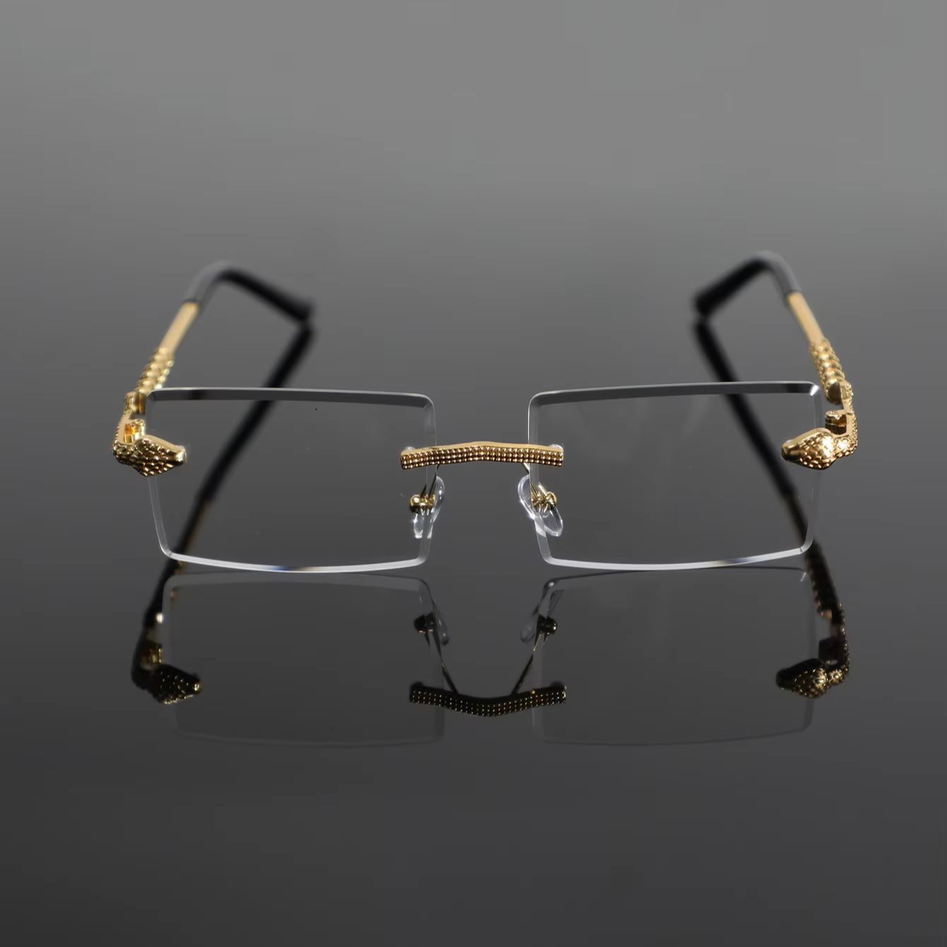 1 Pair of Men's Metal Rectangu - Men'S Fashion Non Prescription Glasses 评论和价格