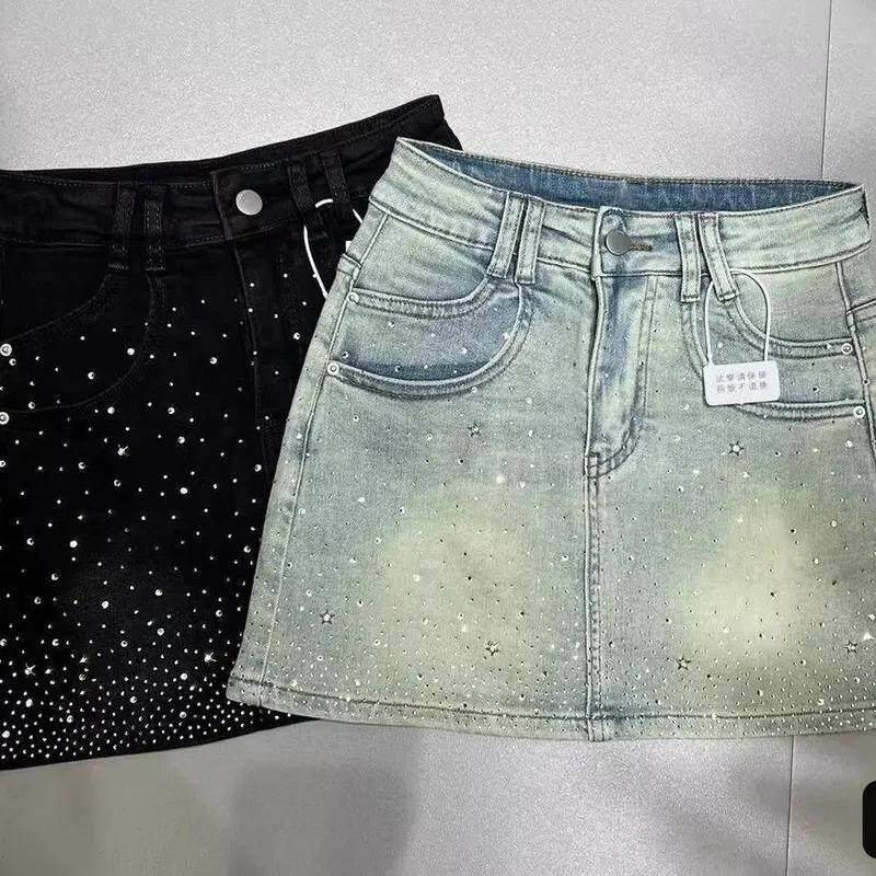 K 59702 Rhinestone Denim Skirt - Mens Fashion Denim 评论和价格