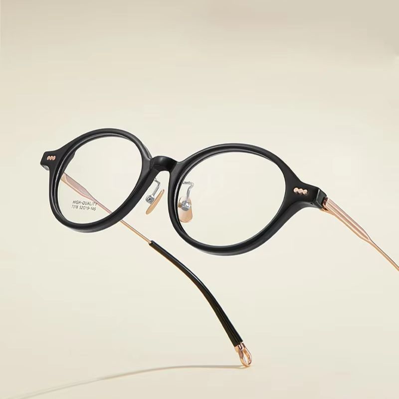 New Fashion TR90 Oval Glasses  - Men'S Fashion Non Prescription Glasses 评论和价格