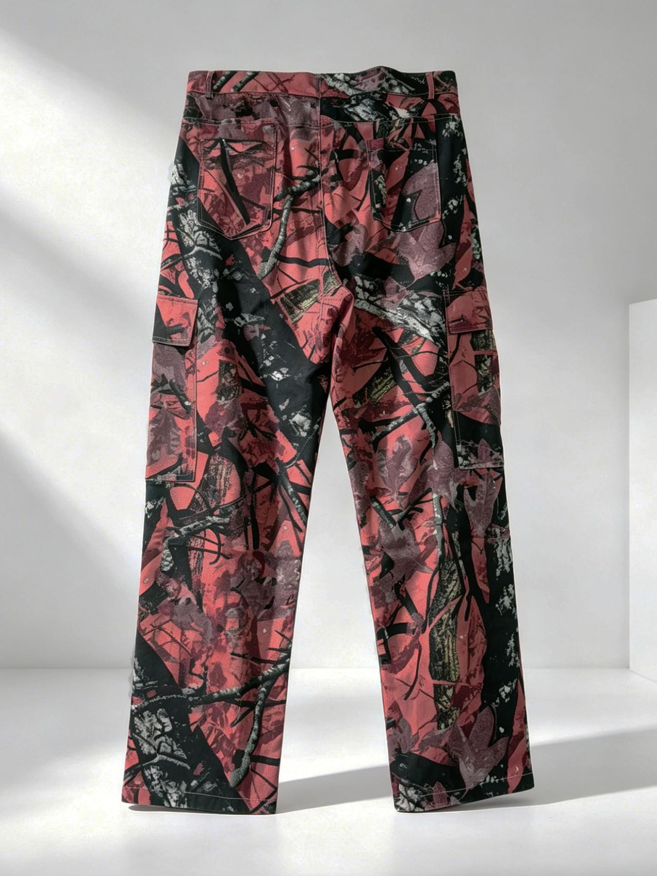 Men's Camo Straight Leg Loose  - Mens Fashion Camo Pants 评论和价格