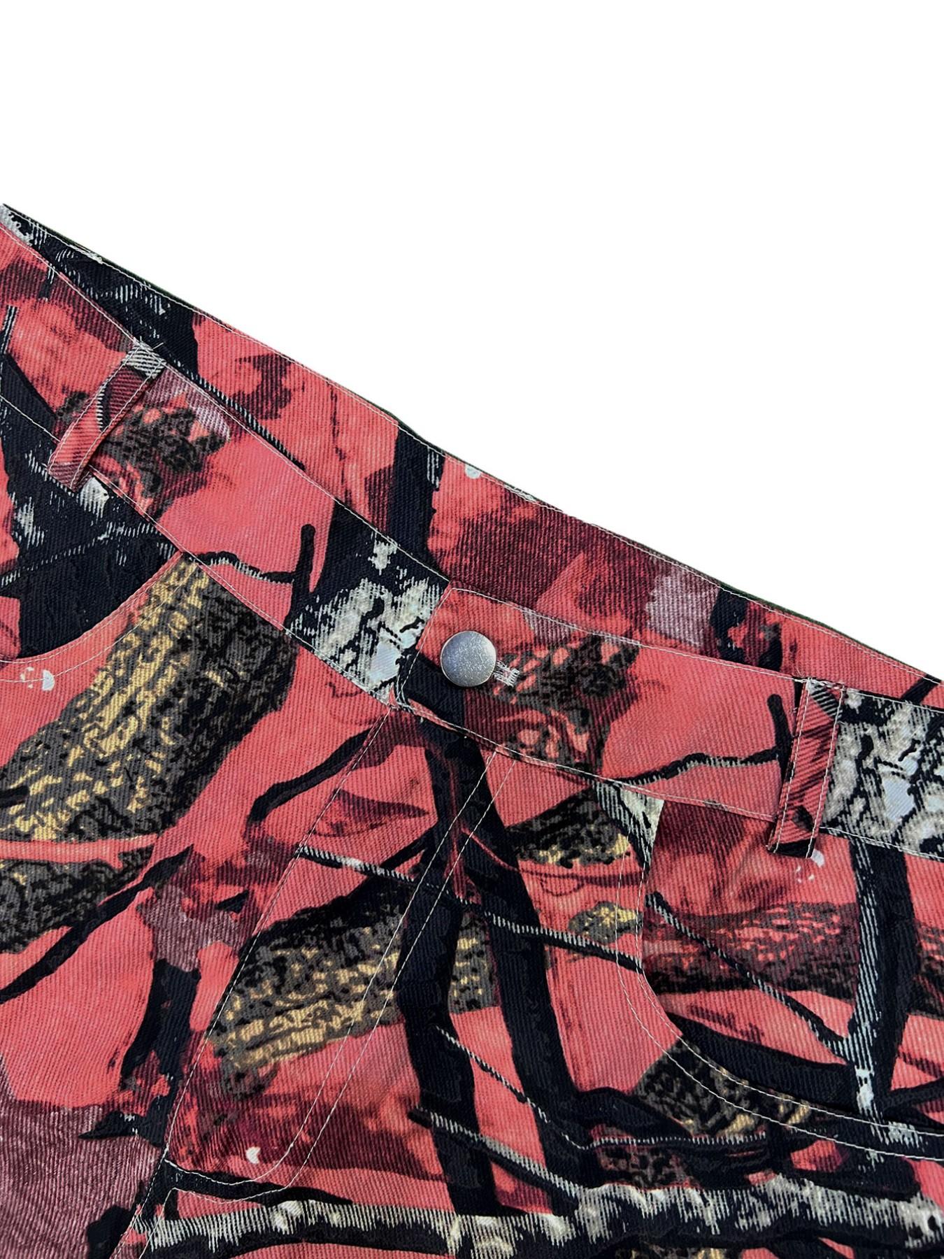 Men's Camo Straight Leg Loose  - Mens Fashion Camo Pants 评论和价格