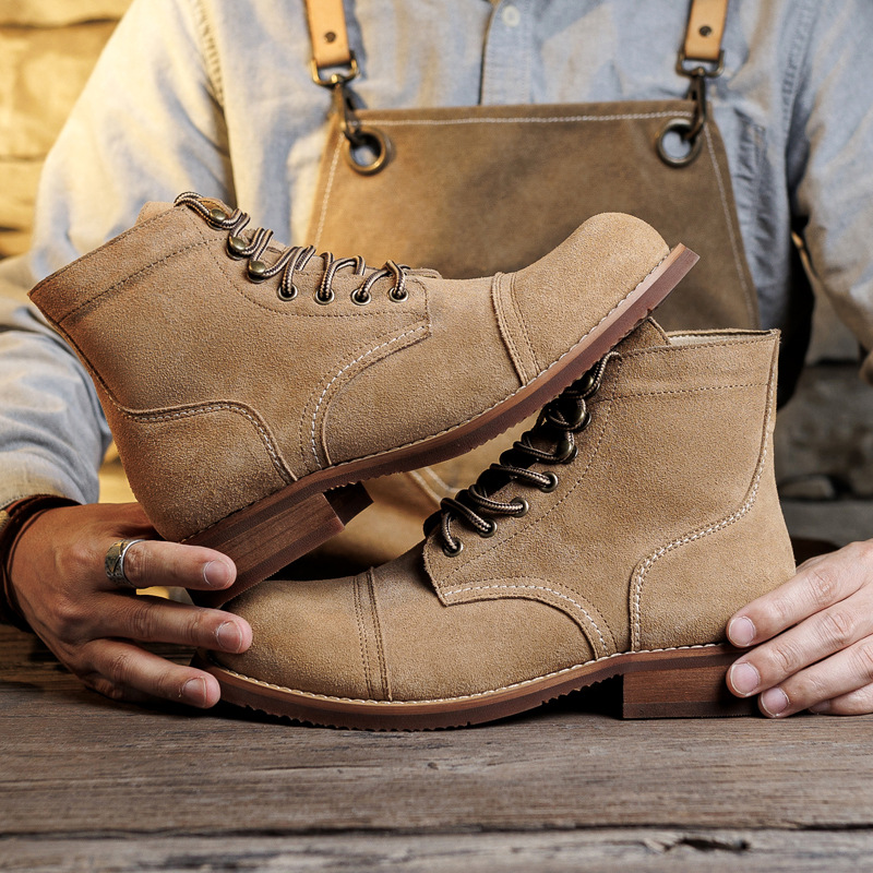 Suede Boot Goodyear-Welted Mot - Fashion Men'S Boots 评论和价格