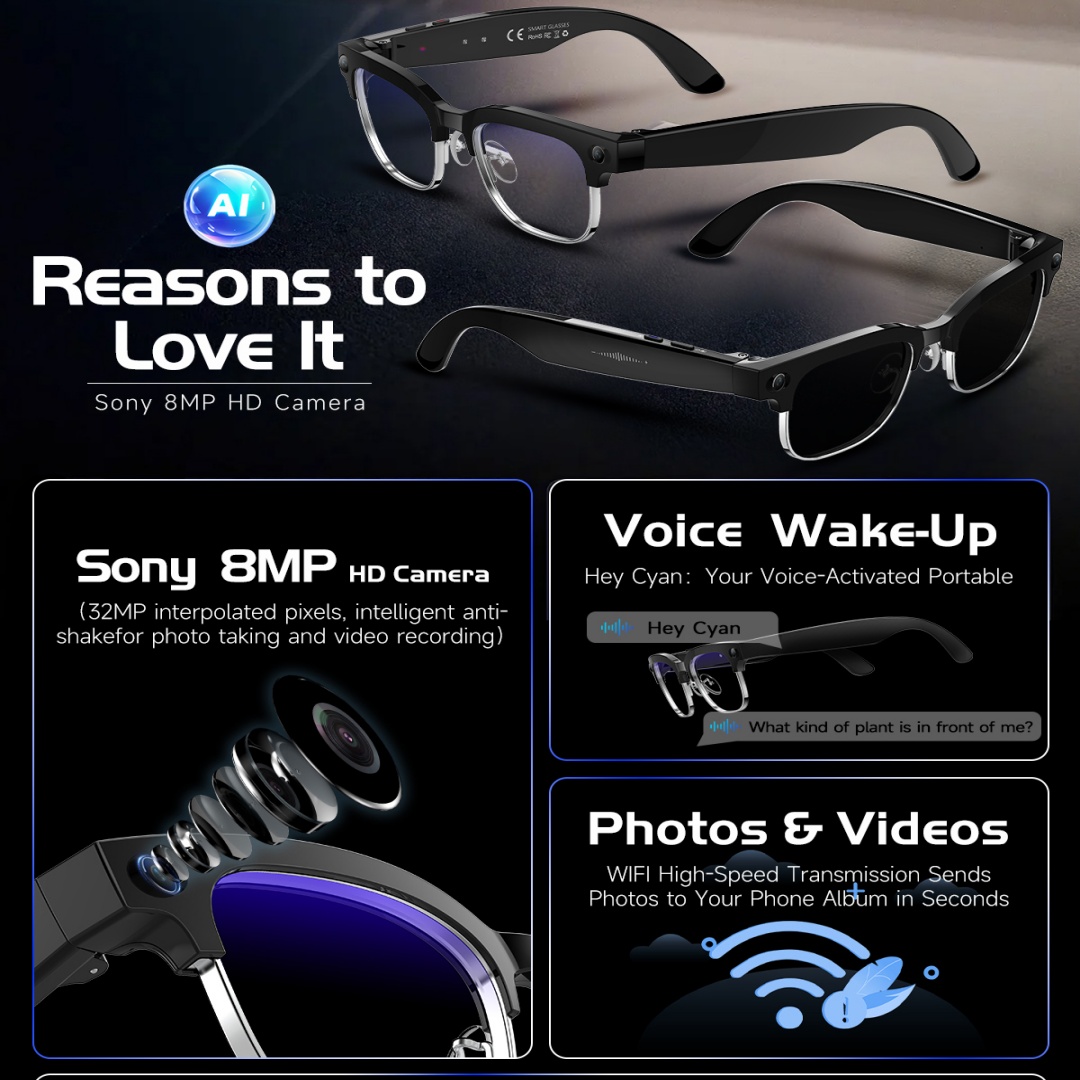 2026 New 8K HD AI Smart Glasse - Men'S Fashion Glasses 2026 评论和价格